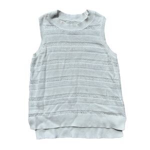 Joie Women's Sleeveless Knit Sweater top White Size S